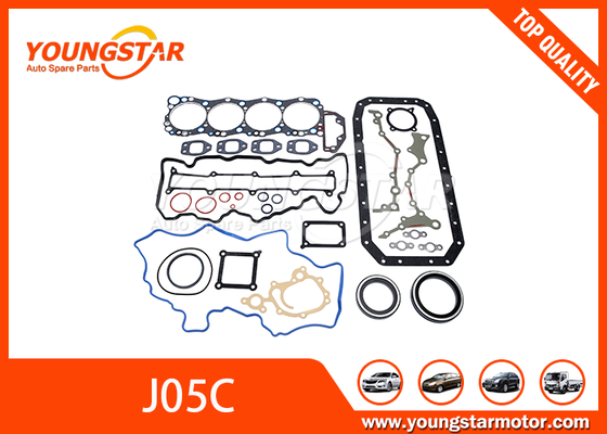 गर्मी प्रतिरोधी सामग्री के साथ Hino J05C इंजन के लिए पूर्ण गैसकेट सेट OEM 04010-0689